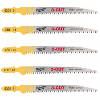 MILWAUKEE Полотна для лобзіка T234X 3CUT , 91мм/ крок зуба 2,5мм,  | 4932430141