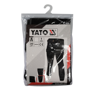 YATO Штани робочі чорні YATO, розмір S; 9 киш 64%- поліестер, 34%- бавовна, 2%-еластан, відсвічув вс