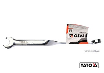 YATO Ключ ріжково-накидний, кручений 90° YATO : М= 13 x 204 мм, Cr-V  | YT-01853
