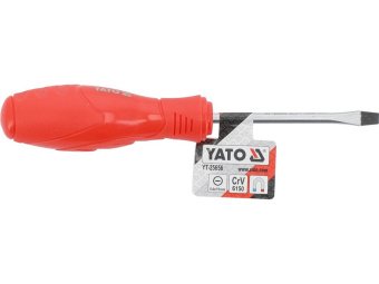 Викрутка з плоским шліцом YATO: SL5 мм, робоча l= 75 мм [12/180]