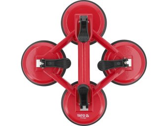 Присоска вакуумна YATO: 4 чашки Ø= 120 мм, m= 180 кг з алюмінію [5]