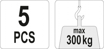 YATO Набір для переміщення меблів YATO : макс. вага-300 кг, висота-70 мм, 4 підставки+важіль, 5 елем