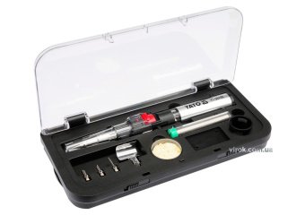 YATO Пальник газовий YATO (t=1300°С), фен (t=600°С) і паяльник (t=450 °С) з обладунками, 3 в 1  | YT