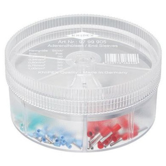 KNIPEX Набор изолированных контактных гильз 97 99 905, (0.25-1.0 мм²) | 97 99 905