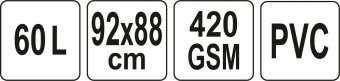FLO Мішок для крапельного зрошування : 60 л, 92 х 88 см, з ПВХ  | 89715
