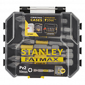 STANLEY Набор бит FatMax, Pozidriv, Pz2, L=50 мм, 10 шт, пластиковый кейс
