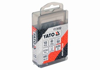Насадка викруткова YATO : "Philips" PH2 x 50 мм. HEX 1/4". 10 (Уп/Шт.) [20/100]