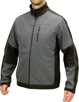 YATO Куртка робоча SOFTSHELL YATO розмір S, чорно-темно-сіра, 3 кишені, 96% поліестер і 4% спандекс 