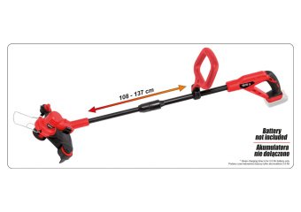 YATO Газонокосарка акумуляторна YATO Li-Ion 18 В, обрізний діап. Ø=25/30 см,( БЕЗ АКУМУЛЯТОРА)  | YT