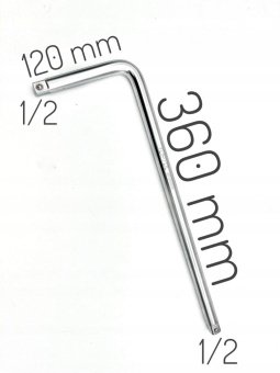 Вороток Г-образный 1/2" 360х120мм TOPTUL AFAN1614