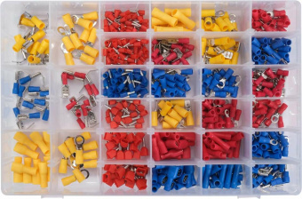 YATO Набір електричних роз'ємів з ізоляцією і клем YATO : 600 шт, в футлярі  | YT-068913