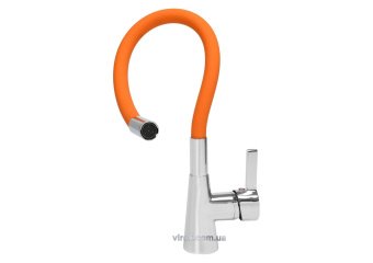 FALA Змішувач води "FLEXIBLE" для раковини з гнучкою оранжевою лійкою  | 75708