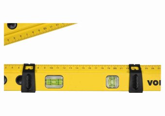 VOREL Кутомір регулювальний алюмінієвий : l=63мм, кут 0-270°, діапаз. 0-500мм, 2 капсули+олівець  | 