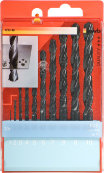 KWB 421340 Набор сверел по металлу HSS 10 шт
