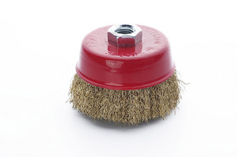 Щётка чаша латуневая проволока 85мм (УШМ) APRO