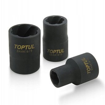 Набор головок для поврежденных гаек на планке TOPTUL 1/2" 9 ед. GAAG0903