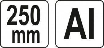 YATO Шаблон для розмітки отворів Т-подібний YATO : 250 мм, з метричною і дюймовою шкалами + чохол  |