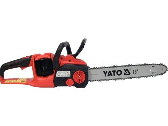 Пила ланцюгова акумуляторна YATO: 36 В (2 x Li-Ion 18 В), шина- 16"/40 см,56 ланок (БЕЗ АКУМУЛЯТОРА)