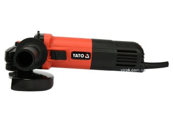 YATO Шліфмашина кутова мережева- 230В YATO: P=1100Вт, Ø=125мм, з регул. обертів- 3000-12000 об/х  | 