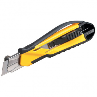 STANLEY Нож с магазином и стопорным винтом, 18 мм выдвижное лезвие, 6 запасных лезвий.