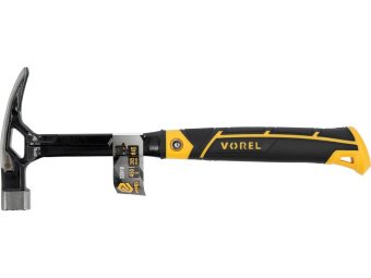 Молоток сталевий VOREL m= 450 г, обух- 140х 28х 28 мм, l= 365 мм з магнітом [6/24]