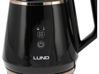 Електрочайник з термостатом з боросилікатного скла і ПП LUND 1 л, 2100 Вт, живл від мережі 230 В [8]
