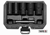 YATO Набір екстракторів YATO : квадрат-1/2", М17-27 мм, Cr-Mo, для видалення зломаних гвинтів 6 Од. 
