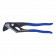 KING TONY Захват трубный (клещи раздвижные) кнопочный механизм с трещоткой 10" (266мм) | 6518-10C