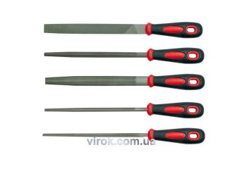 VOREL Напильники : L= 200мм, Набір 5 Шт/Уп.  | 25166