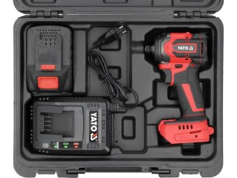 Безщітковий ударний шуруповерт YATO 18 В Li-Ion 4 АхГод; КМ= 230 Nm, до 6-гран. тримачів- 1/4" [6]