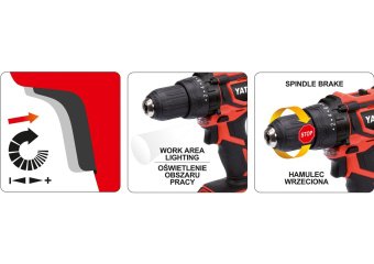 YATO Шуруповерт-дриль безщітков. акумул. Li-Ion YATO: U= 18В, крутн.мом.- 42 Нм, 2АГод, патрон Ø≤13м