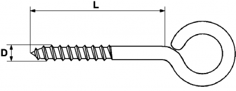 Шуруп-крюк О  8х200