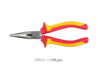 YATO Щипці електромонтажні подовжені півкруглі прямі YATO : L= 160 мм з ізоляцією 1000V  | YT-21154