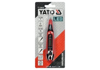 YATO Індикатор напруги YATO контрольний LCD цифровий 12-250V  | YT-28630