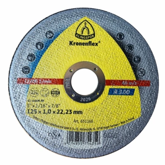 Відрізний круг Klingspor А100 Extra Inox (125х1х22.23 мм) (384803)