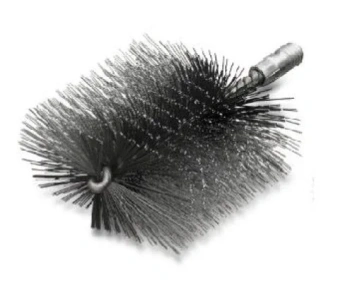 Щетка ерш 30х100х160 мм. с наружной резьбой W1/2. стальная проволока. двойная спираль LESSMANN