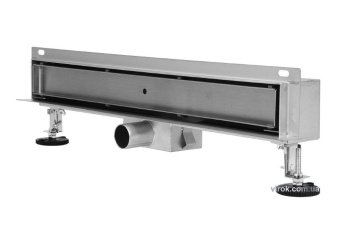 FALA Трап стіновий зливний з нержавіючої сталі "BRICK" ; 30х 4х 5 см  | 75350