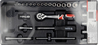 YATO Вклад до інструментальної шафи YATO, торцеві ключі з квадр. 3/8"  | YT-5542