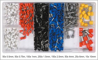 Набір електричних роз'ємів YATO : 8 різних розмірів, 685 шт, в футлярі [5/20]