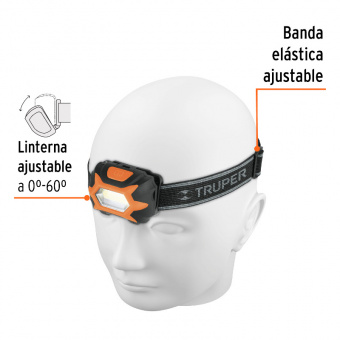 TRUPER LI-CA-150 Ліхтар туристичний, налобний 150 лм