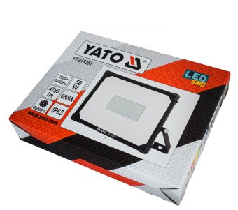 YATO Прожектор переносний з SMD-діодним випромінювачем YATO : 50 Вт, 230 В, 4750 лм, 75 діодів  | YT