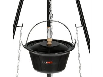 Гриль і казанок 6 л підвісні на тринозі LUND, 150х 54 см, решітка Ø= 49 см [1]