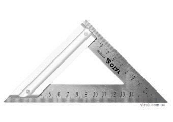 YATO Кутник теслярський металевий YATO з прямим кутом і 2 метричними шкалами 170 мм  | YT-70780