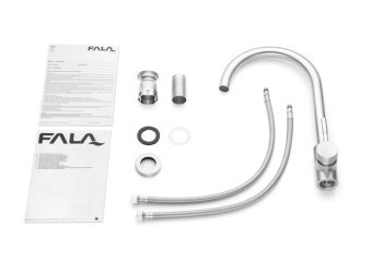 FALA Змішувач води для раковини "STEELY 1" з кульовим регулятором  | 75716