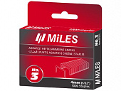 Скобы для степлера Miles № 3 - 14 мм, 1000 шт, Rapid 53, ширина - 11,40 мм, толщина - 0,75 мм
