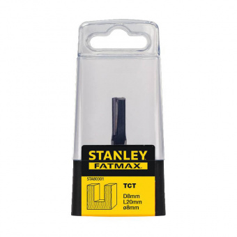 STANLEY STA80301 Фреза по дереву FatMax, ТСТ пазовя D=8 мм, L=20 мм, цанга 8 мм, бокс