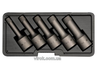 YATO Набір екстракторів YATO : квадрат 1/2". Ø= 8-16 мм, для гвинтів 8660 HRC 49-52. 5 Од.  | YT-062