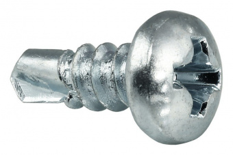 Саморез 3,5х9,5 полукруглая головка бур белый цинк KSTEX "Wkret-Met"