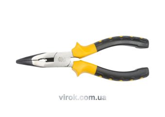 VOREL Щипці - тонкогубці гнуті, l= 180 мм  | 40051