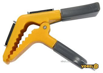 VOREL Тримач для пензля магнітний : L= 90 мм, два магніти, пластикова ручка, пружинний затиск  | 095